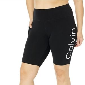 Calvin Klein Performance High Waste Bike Shorts NWT Color Black Size L